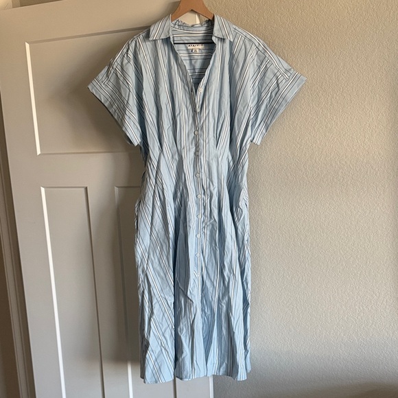 Ava & Viv Dresses & Skirts - NWOT Ava & Viv Light Blue Striped Midi Dress